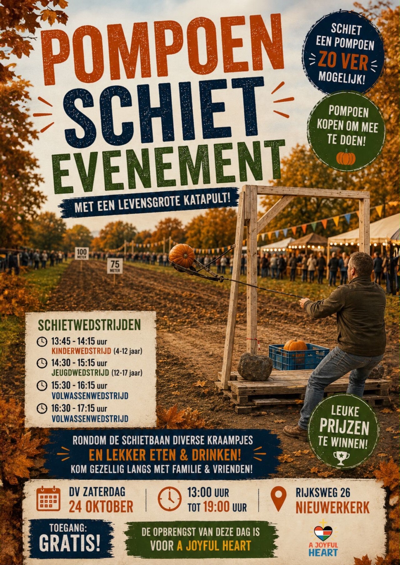 Pompoenschiet evenement A Joyful heart